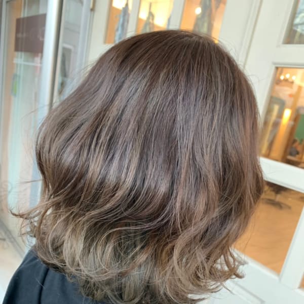 ハイライトグラデーション☆マットベージュの外国人風カラー☆