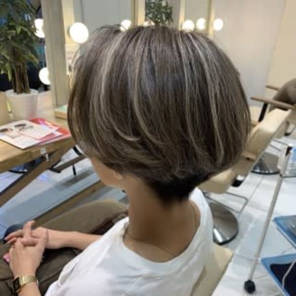 ハンサムショート ハイライト