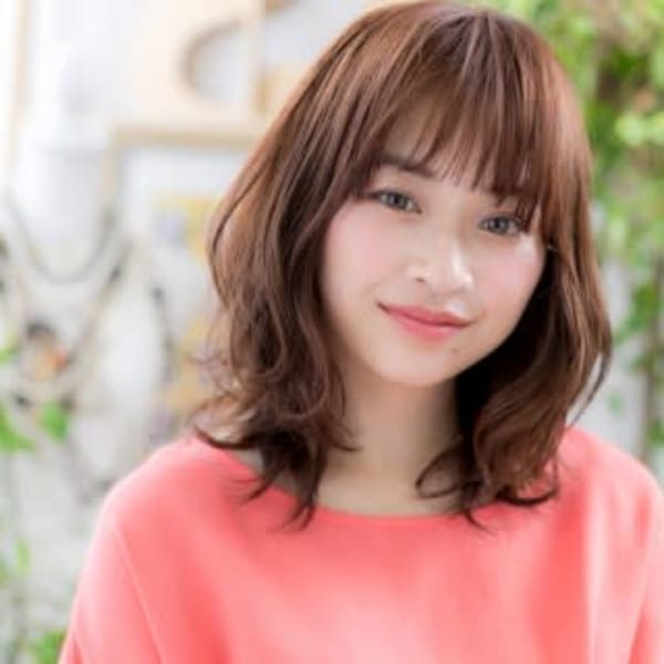 大人かわいい☆くせ毛風やわらかくびれセミディ ルーズ