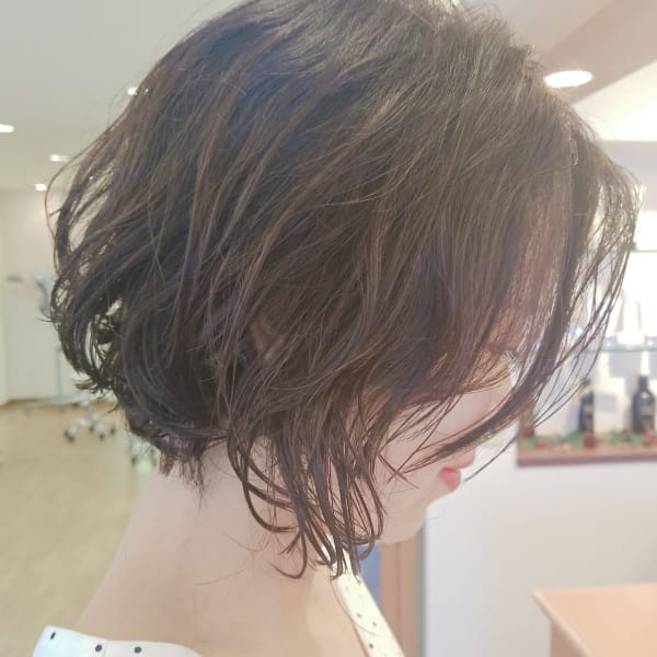 ゆるふわパーマ 大人ボブ