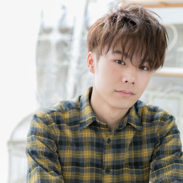 くせ毛風パーマのイケメン☆ソフトツーブロック 小顔