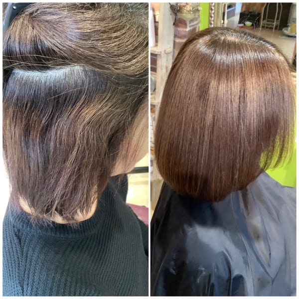 【50歳代】王妃の水エステストレート(施術例)|JHSI公認【頭皮、髪エステ専門店】HairVall RaQ