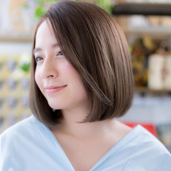 好感度大!大人かわいい黒髪前下がりボブディ 大人ボブ