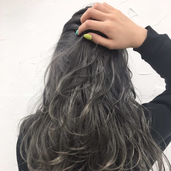 韓国ヘア_グレージュ_イルミナカラー_透明感カラー