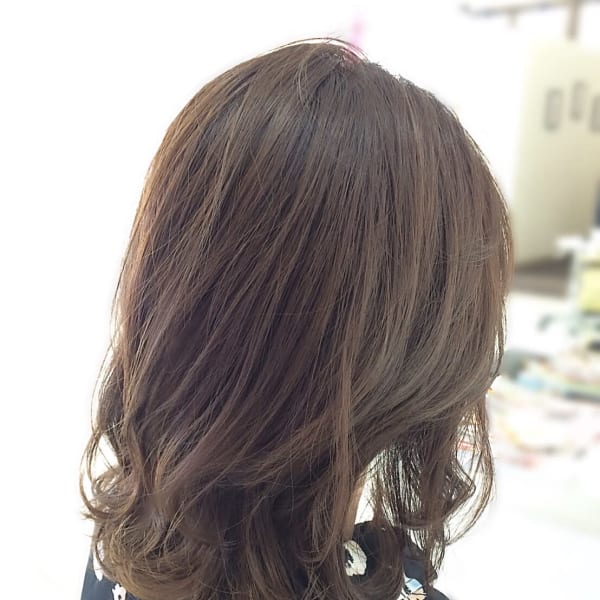 大人レイヤー メッシュ  グレージュ