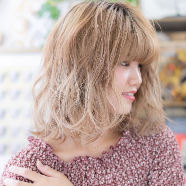 アレンジ自在♪外国人風ミディアムカール　ルーズ