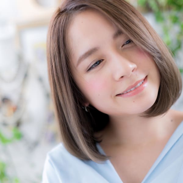 好感度大!大人かわいい黒髪前下がりボブディ 似合わせカット