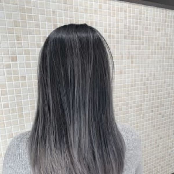 ★バレイヤージュ×プラチナシルバー★