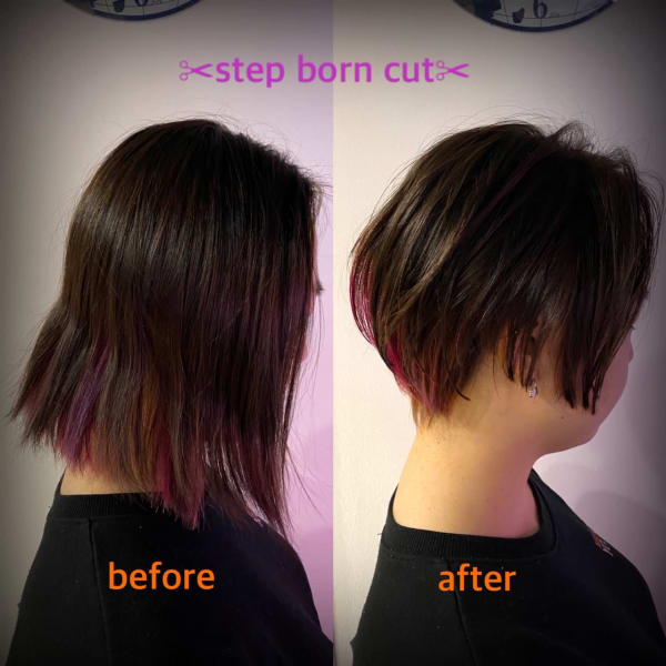 インナーカラー×ステップボーンカット♪