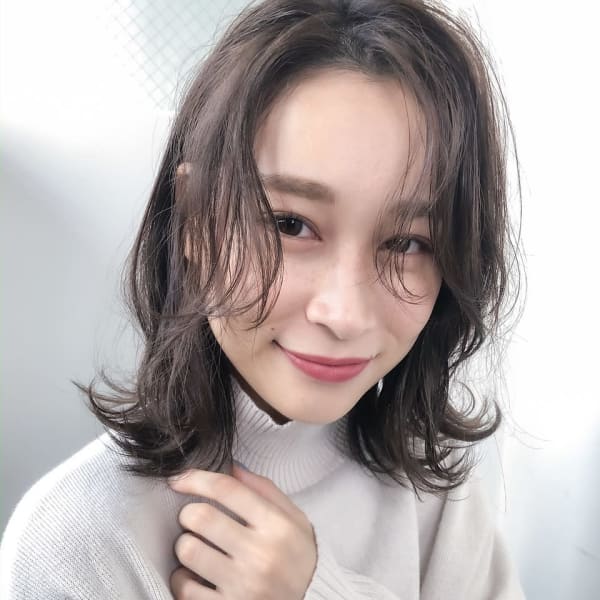 小顔カット_マニッシュ _フレンチボブ _美髪_ネイビーカラ|acoron 新宿