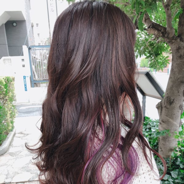 マーブルインナーカラー