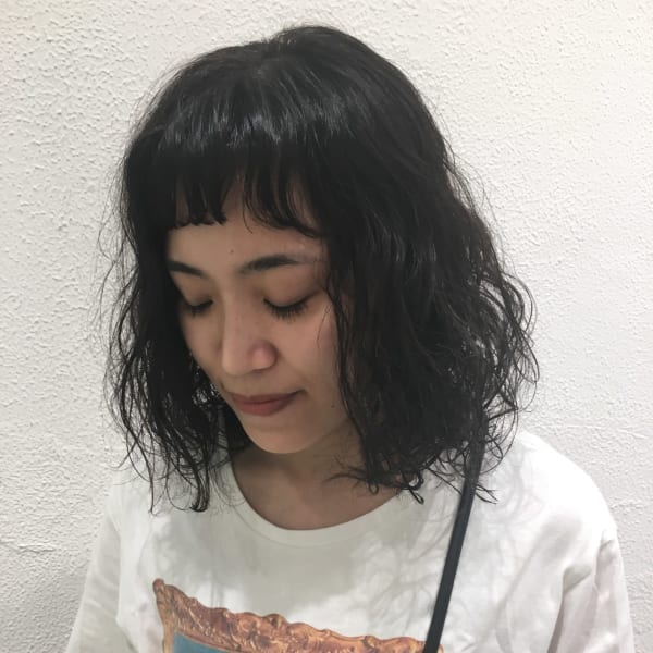 強めカールで大人可愛く【Ash元住吉店ヘアスタイル】