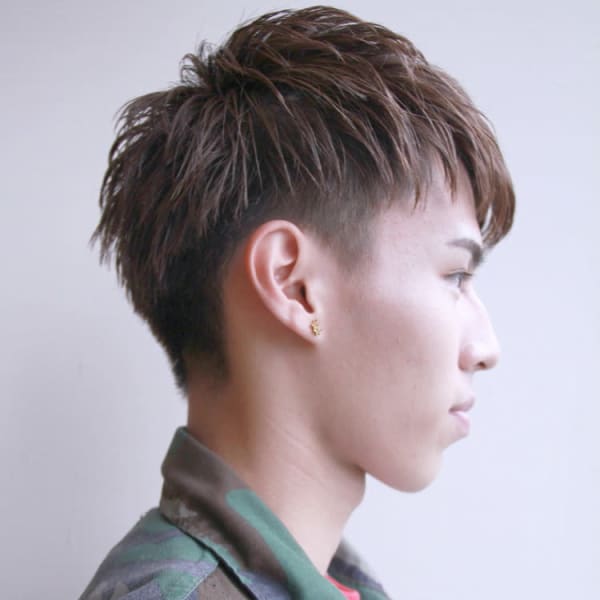 ツーブロックマッシュショート