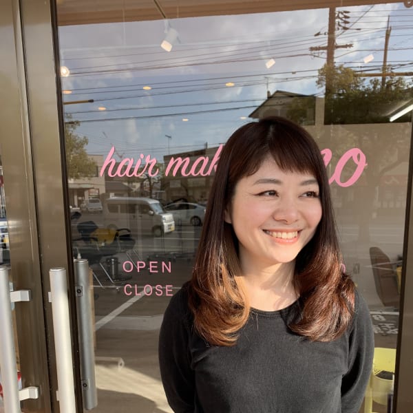 hair make lino【ヘアーメイク　リノ】のスタッフ紹介。妹尾 咲恵