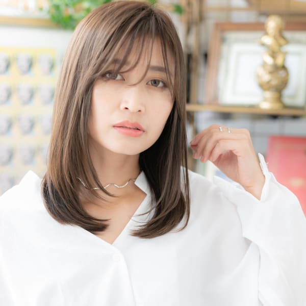 大人かわいい*斜めバングツヤワンカール ブランジュ