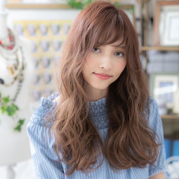 小顔見せ効果!外国人風グラマラススーパーロング くせ毛風