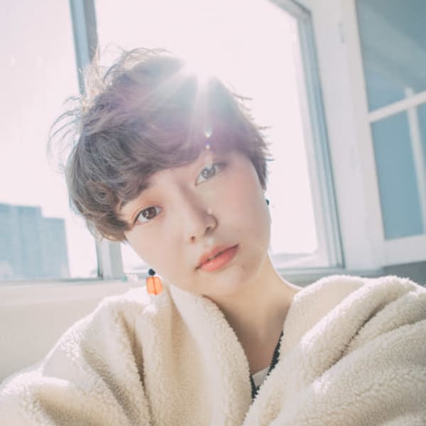 くせ毛風マッシュショート