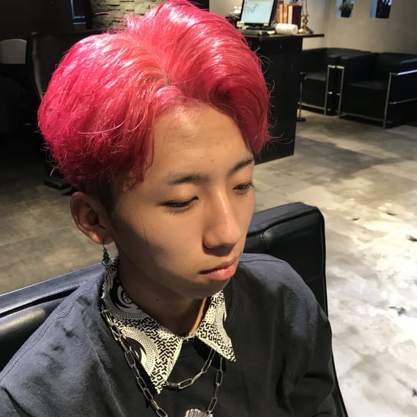 センターパートレッド