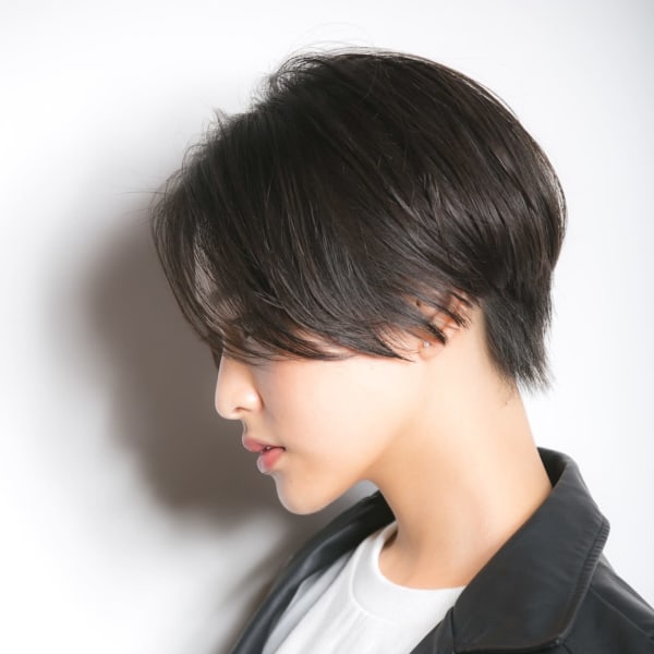 オススメ順 パーマ クール 黒髪 ショートの髪型 ヘアスタイル 楽天ビューティ