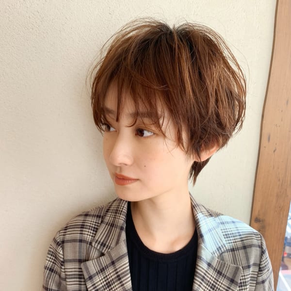 マッシュショート/毛先パーマ