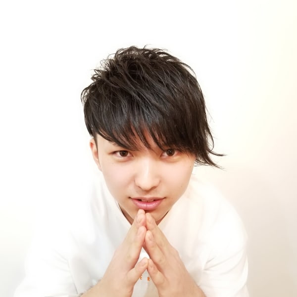 #アシメ＃ツーブロック　＃ネープレス　＃ダウンバング　#黒髪