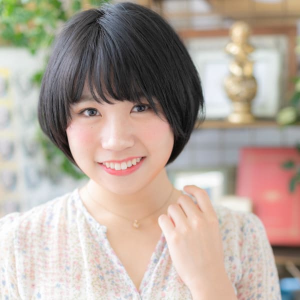 黒髪がGOOD！ナチュラルマッシュショート 　ダブルバング