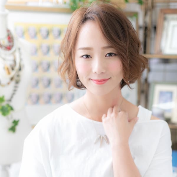 広がらないゆるカール*小顔前下がりボブ 大人ボブ