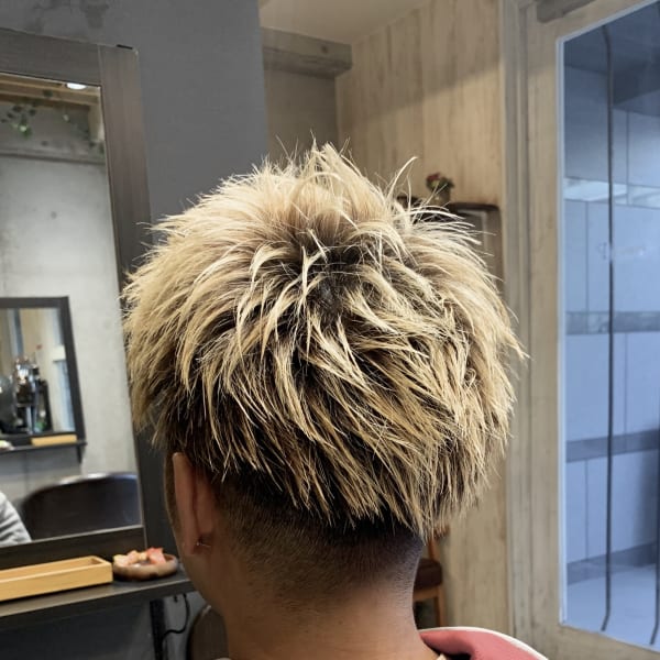伸びたハイトーンカラー活かしヘア
