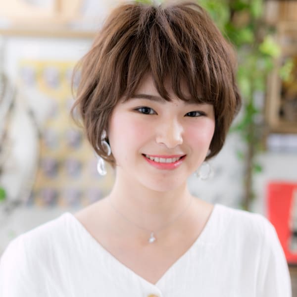 くせ毛風*ゆるふわショート大人ボブ 毛先パーマ