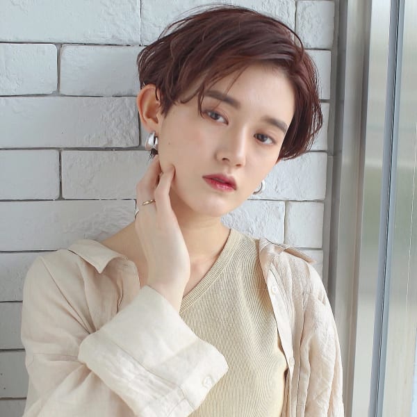 ピンクベージュ×ショート|半個室型美容室 Sourire 高城店