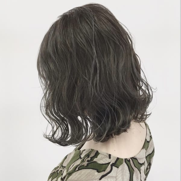 オリーブアッシュカラー☆大人可愛いこなれヘアゆるふわウェーブ