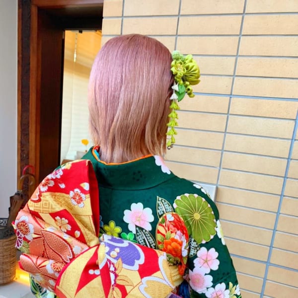 2020成人式メイク、セット、着付け