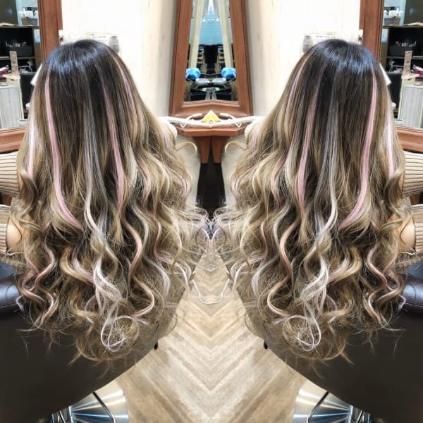 ピンクラベンダーハイライト