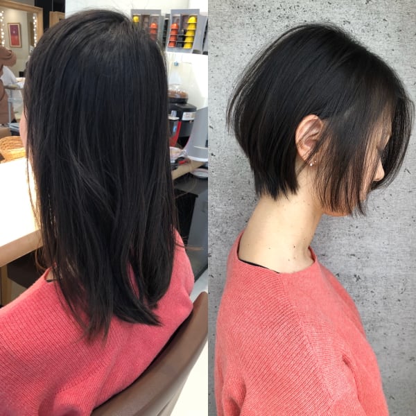 大人可愛いショートボブ