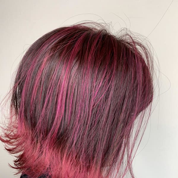 ハイライトで春の派手カラー!