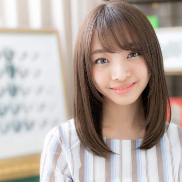 斜めバング×ワンカールの好感度セミディ 簡単スタイリング