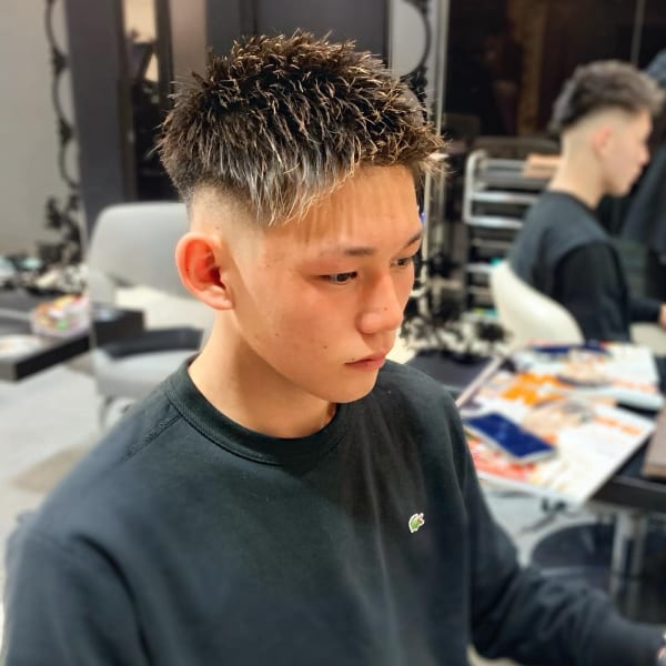 ショートアシメフェード