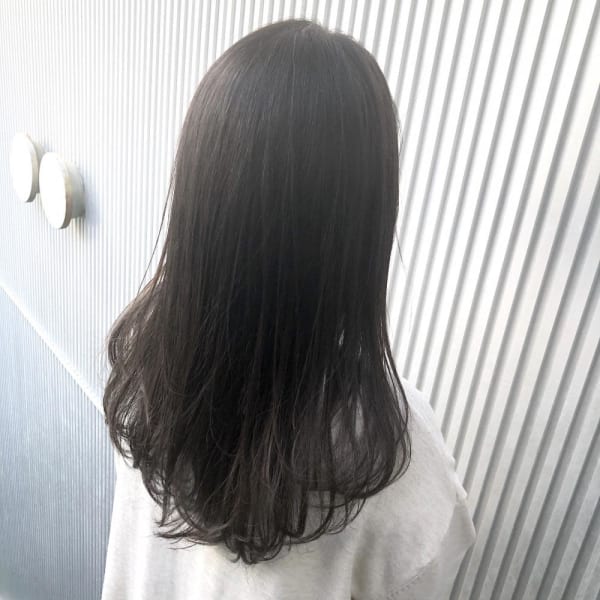 グレージュのルーズロング