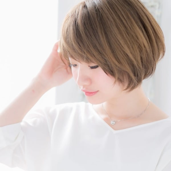 斜めバング★前下がりエッジショ