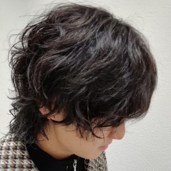 マッシュウルフレイヤー×ゆるっとスパイラルパーマ