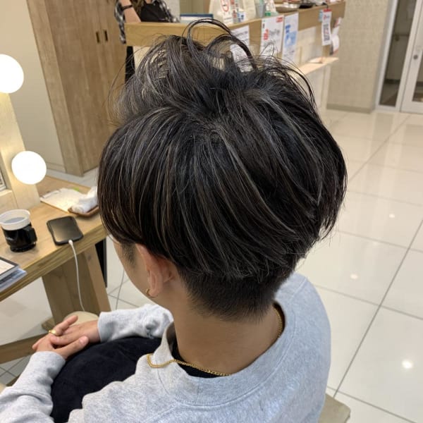 メンズ　コントラストハイライト