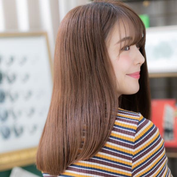 外国人風グラマラスカラー☆うるツヤ重軽ロング 大人かわいい