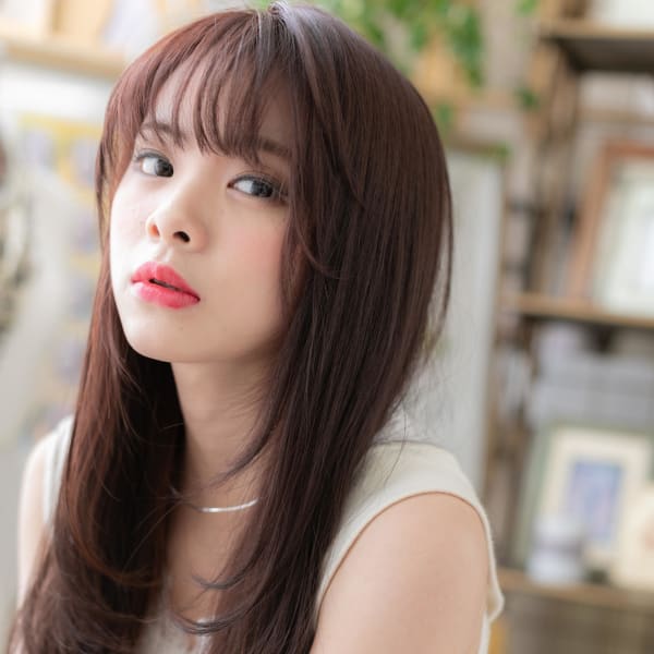 シースルーバング&外国人風ナチュラルレイヤー トリートメント