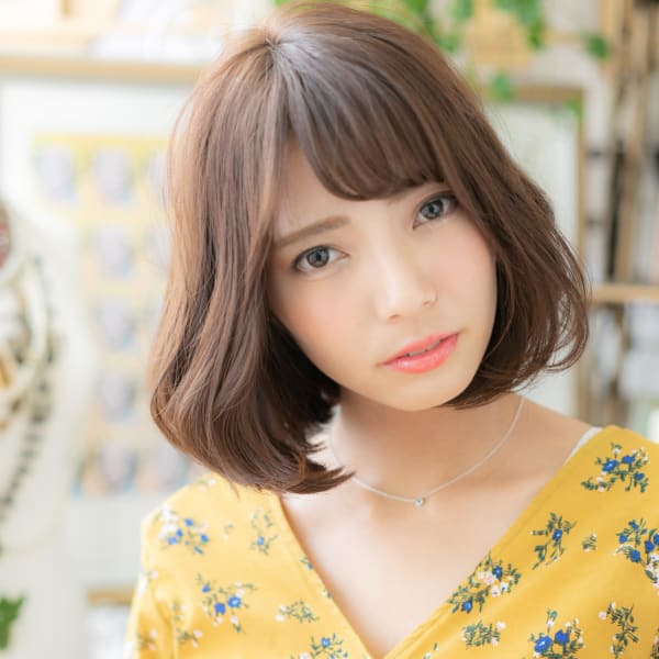 くせ毛風ニュアンスカール♪Aラインラブ大人ボブ 毛先パーマ