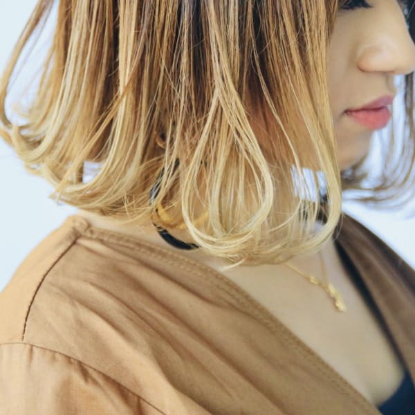 グラデーションカラーと外はね|Organic&Hair LAU LEA