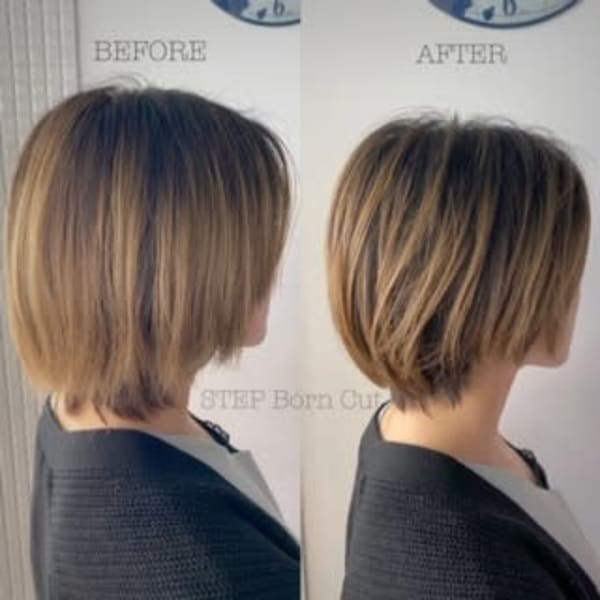 小顔補正立体カット『ステップボーンカット』