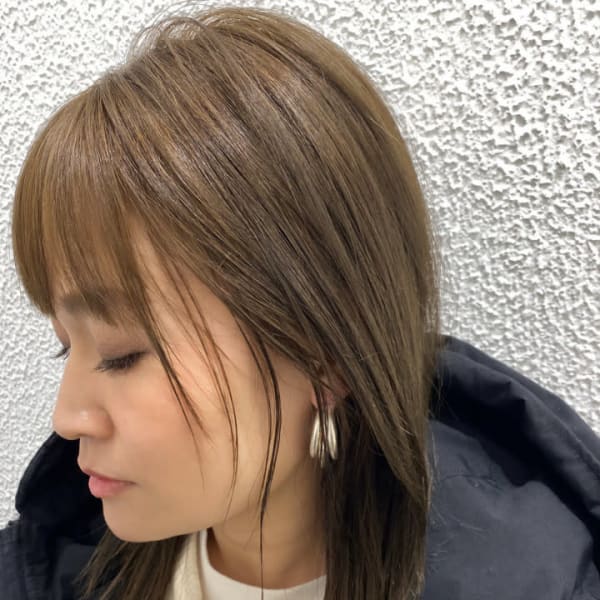 ブリーチ無ハイトーンにうぶバング