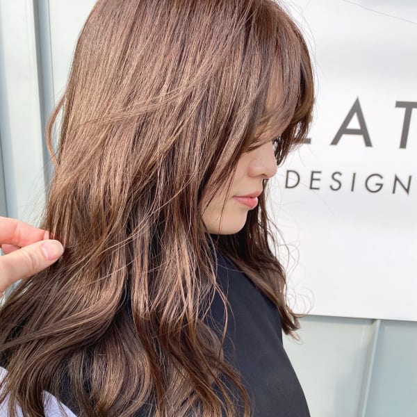 シアベージュ×ラフウェーブ