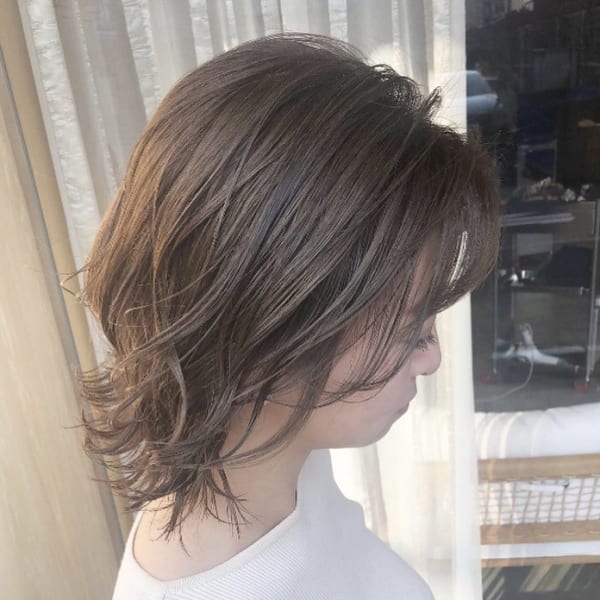 ハニーベージュ×パーマ風バブ|トリート ヘアデザイン妙典店
