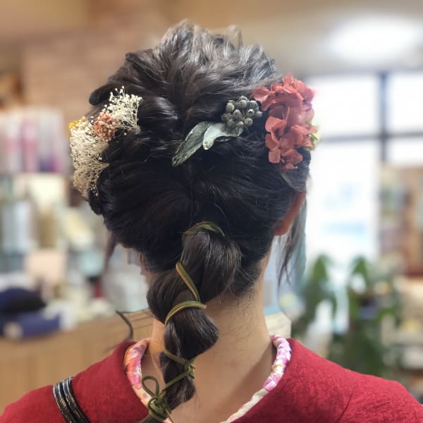 袴着付け&ヘアアレンジ★編みこみ